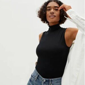 Everlane Black Mockneck Bodysuit